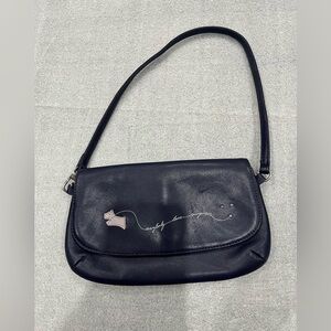 Radley Mini Navy Blue Shoulder handbag -“ Everybody loves surprises‘ Leather Bag